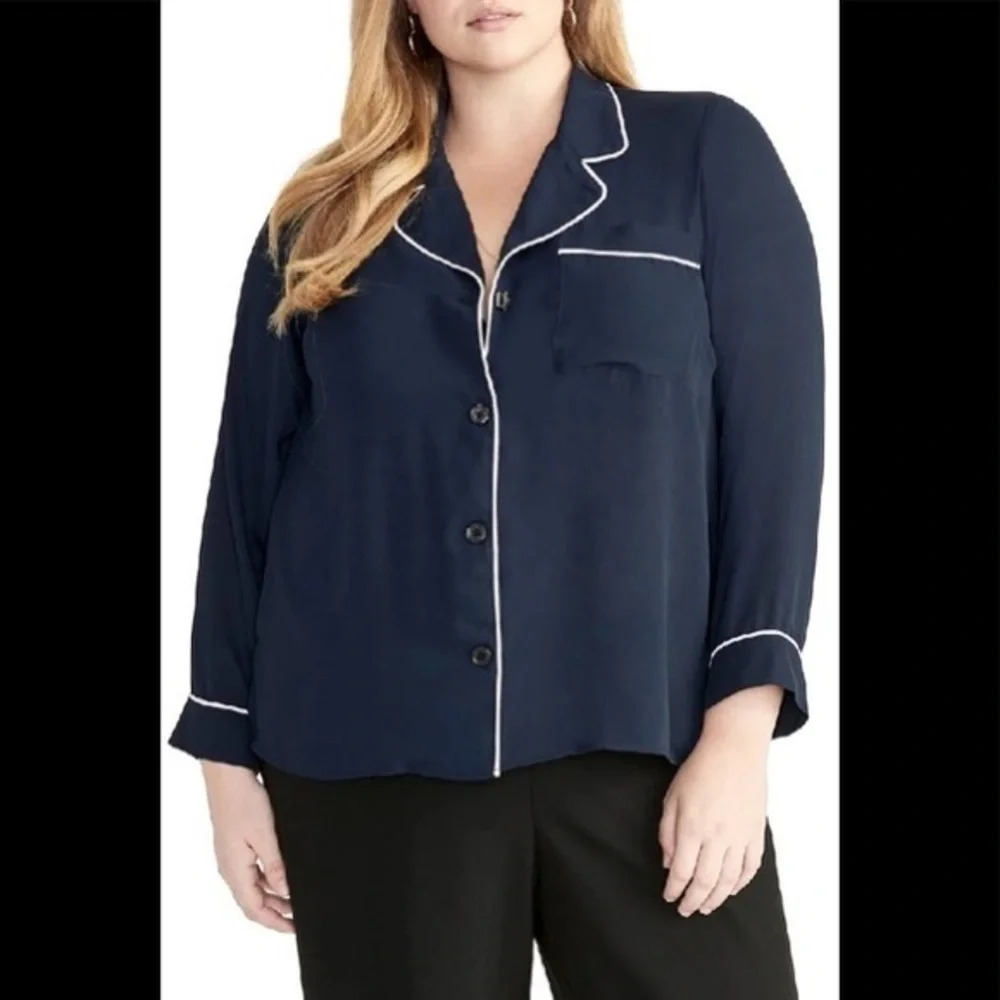 Rachel Roy – Nova Button Down Shirt (Plus Size) - Picture 3 of 12